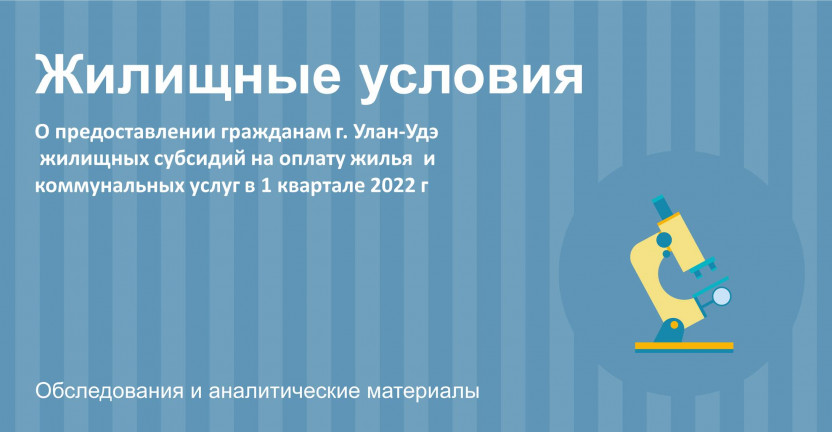 О предоставлении гражданам г. Улан-Удэ  жилищных субсидий на оплату жилья и коммунальных услуг за январь-март 2022 года