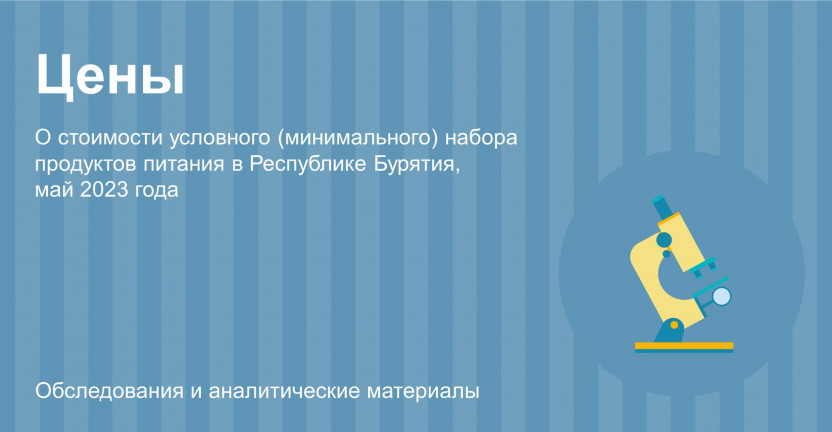 О стоимости условного (минимального) набора продуктов питания в Республике Бурятия