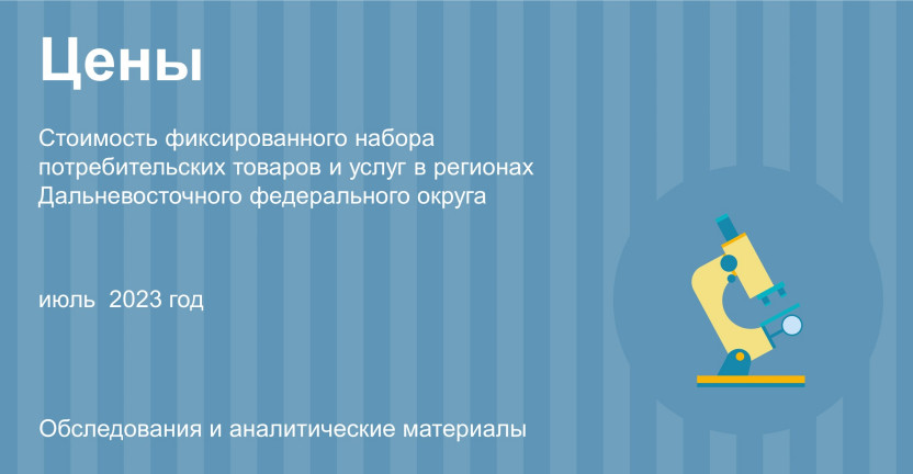 Стоимость фиксированного набора потребительских товаров и услуг в регионах Дальневосточного федерального округа